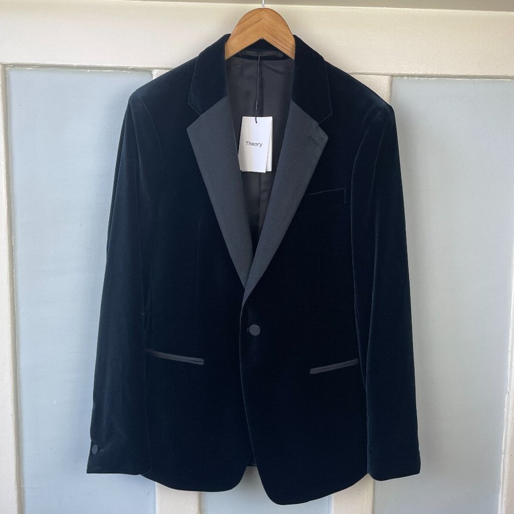 Theory Navy Velvet Blazer